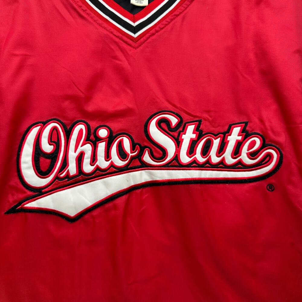 Vintage Steve & Barry's Ohio State Buckeyes Nylon Pullover Mens XXL Red Logo - Picture 5 of 12